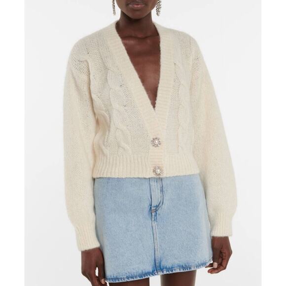 Alessandra Rich Plunge Neckline Sweater - Picture 2 of 5